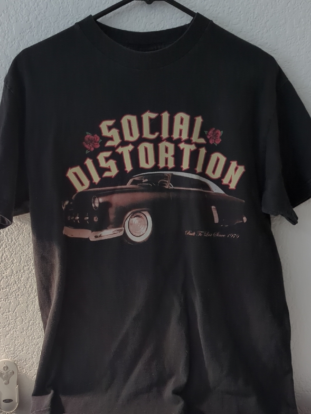 Black Short-Sleeve Graphic Tee - Classic Car Design
